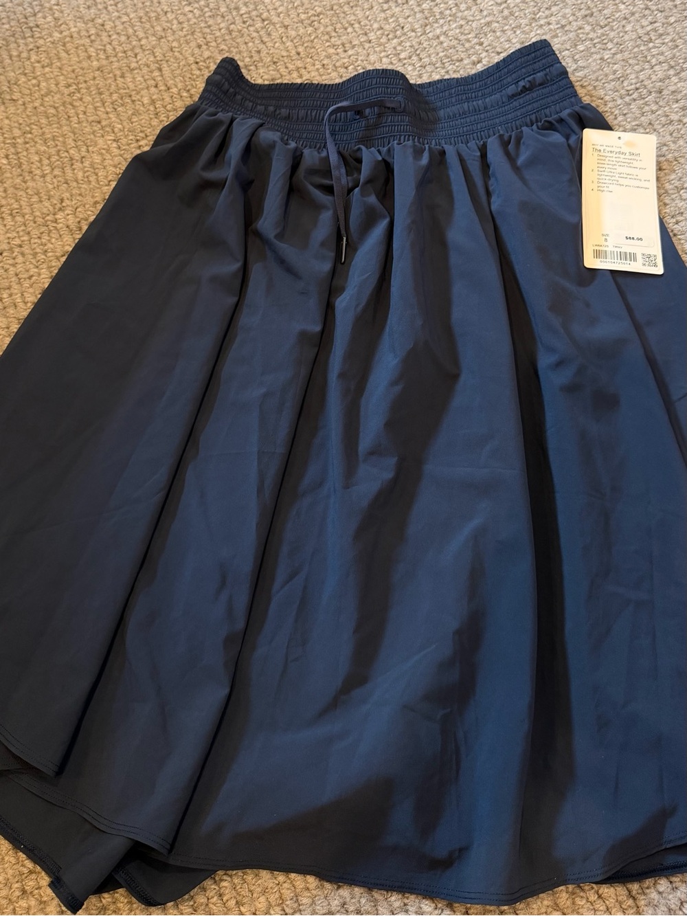 Lululemon Everyday Women’s Navy Drawstring Waist Full Skirt